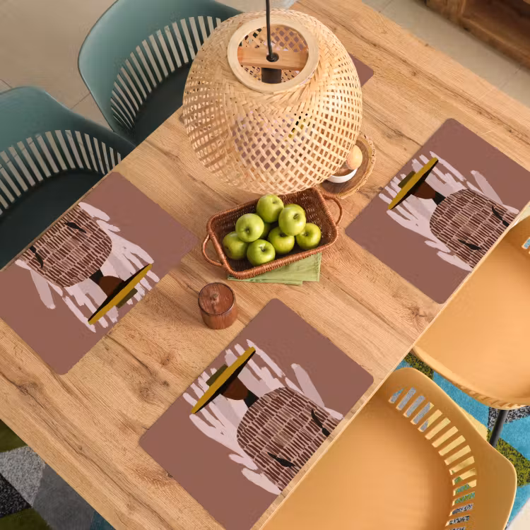 Abstract - Figuur - Illustratie - Hoed Placemat vinyl groot -zzsfeer5_Kitchenyeah-website