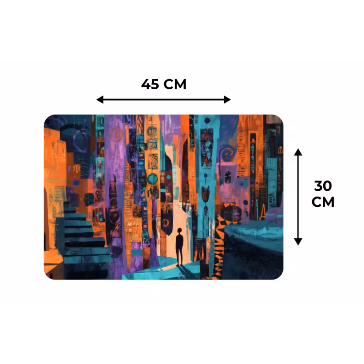 Abstract - Figuren - Kleurrijk Placemat vinyl groot -specs