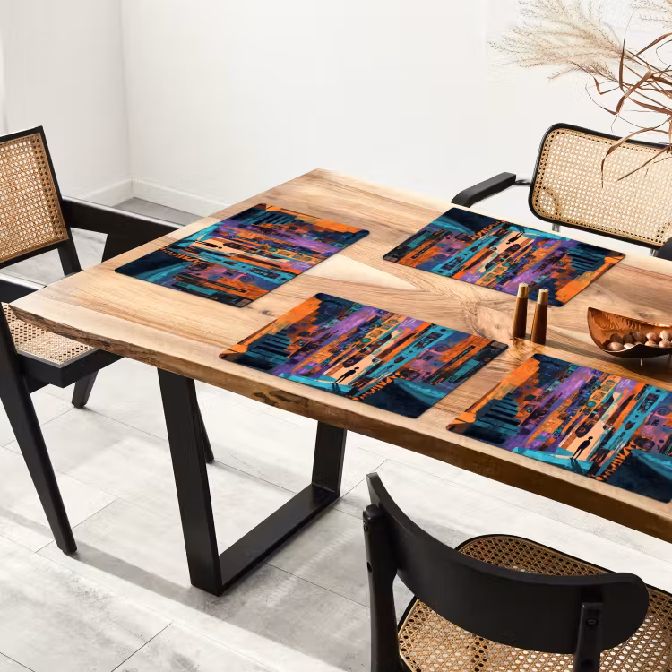Abstract - Figuren - Kleurrijk Placemat vinyl groot -zzsfeer4_Kitchenyeah-website