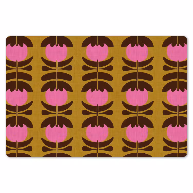 Abstract - Bloemen - Roze Placemat vinyl groot 368 -zzsfeer1_Kitchenyeah-website