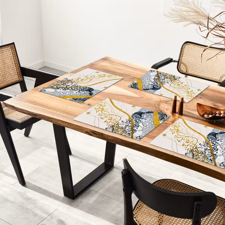 Abstract - Goud - Natuur - Kunst Placemat vinyl groot -zzsfeer4_Kitchenyeah-website