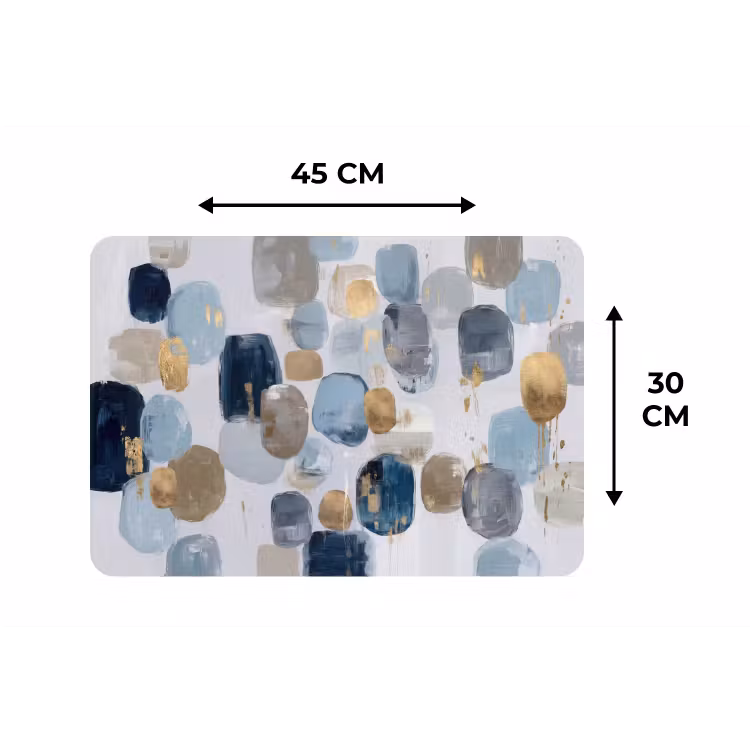 Abstract - Goud - Vormen Placemat vinyl groot -specs
