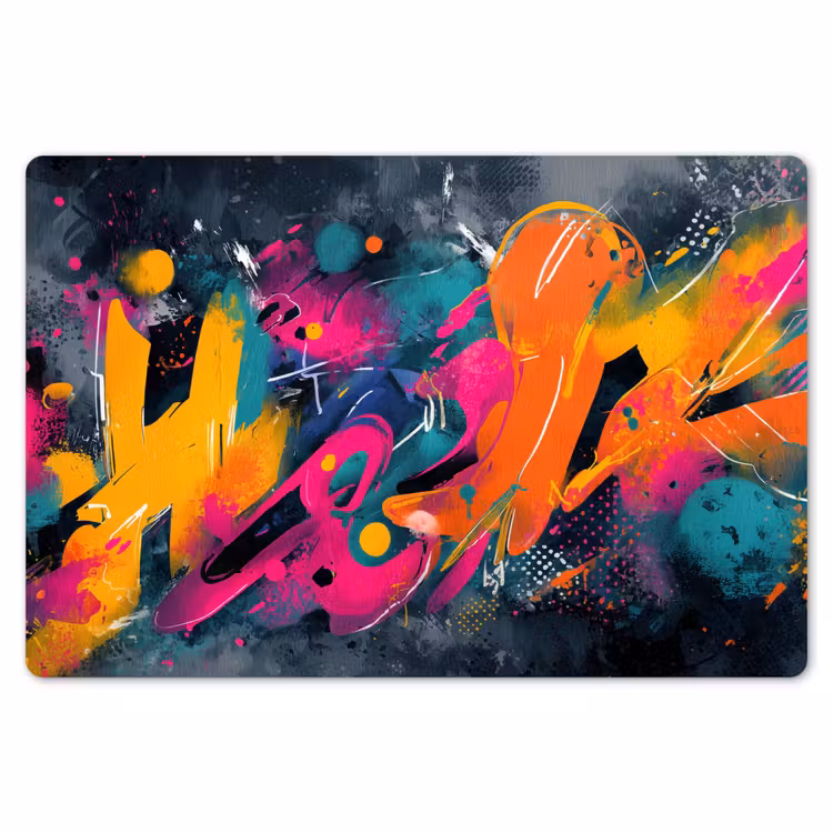 Abstract - Graffiti - Kleurrijk - Verfspatten Placemat vinyl groot -zzsfeer1_Kitchenyeah-website