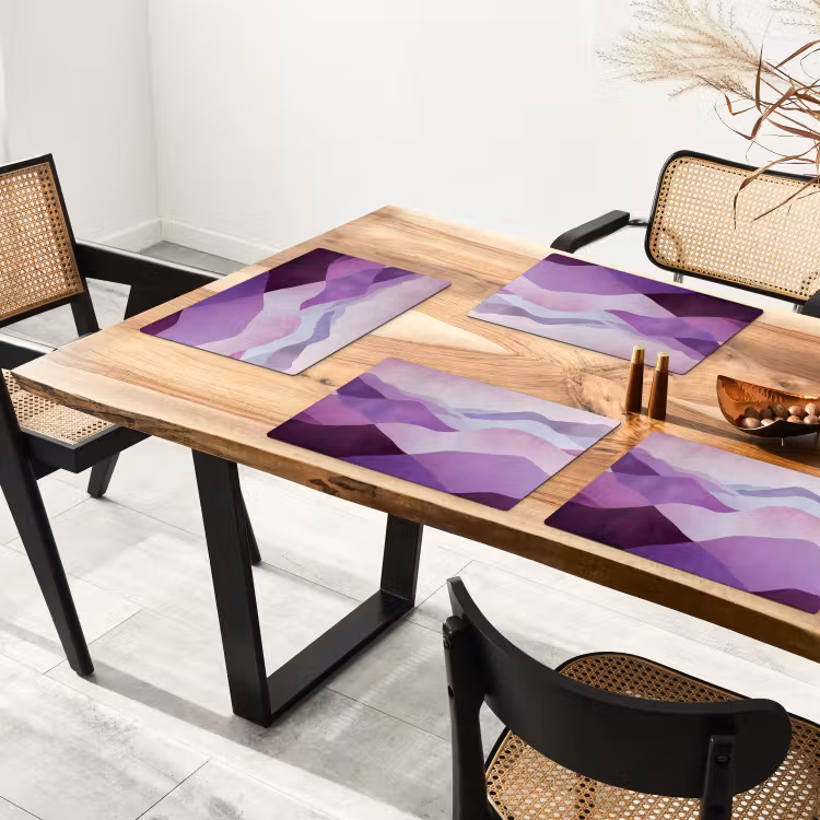Abstract - Heuvels - Landschap - Paars Placemat vinyl groot -zzsfeer4_Kitchenyeah-website