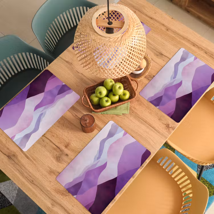 Abstract - Heuvels - Landschap - Paars Placemat vinyl groot -zzsfeer5_Kitchenyeah-website