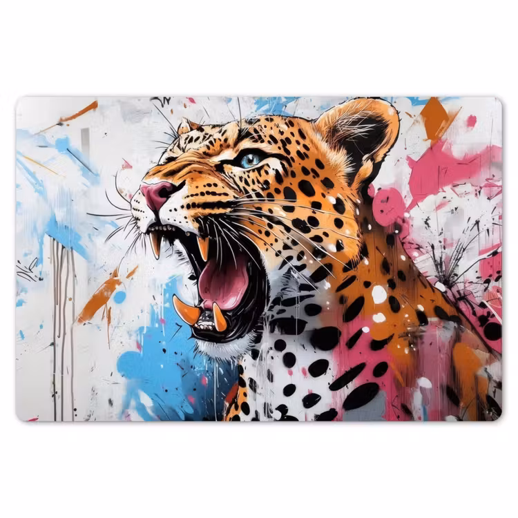 Abstract - Luipaard - Kleurrijk Placemat vinyl groot -zzsfeer1_Kitchenyeah-website