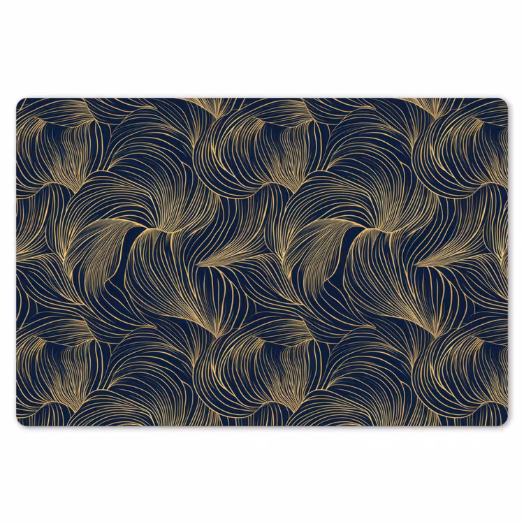 Abstract - Lijnen - Blauw - Goud Placemat vinyl groot 368 -zzsfeer1_Kitchenyeah-website