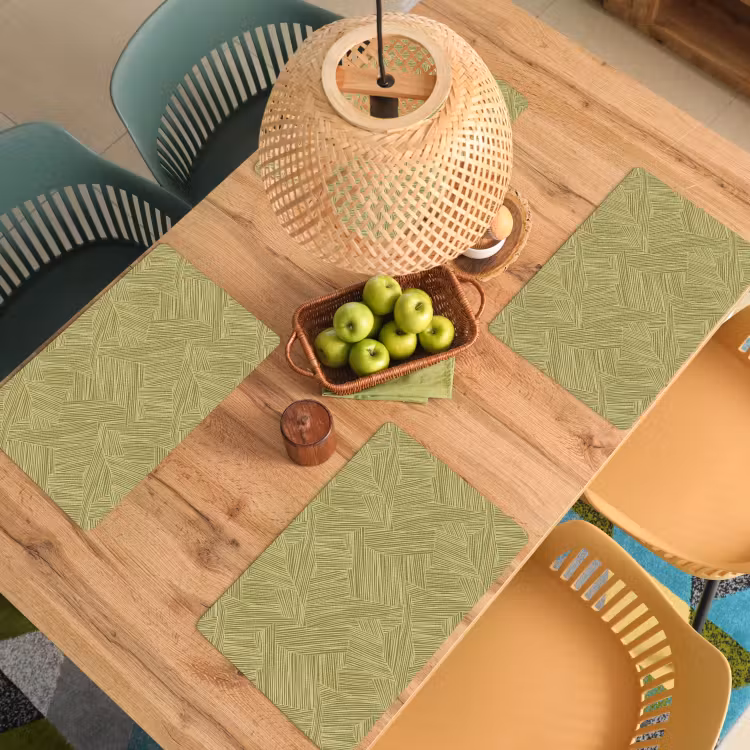 Abstract - Modern - Groen Placemat vinyl groot 368 -zzsfeer5_Kitchenyeah-website