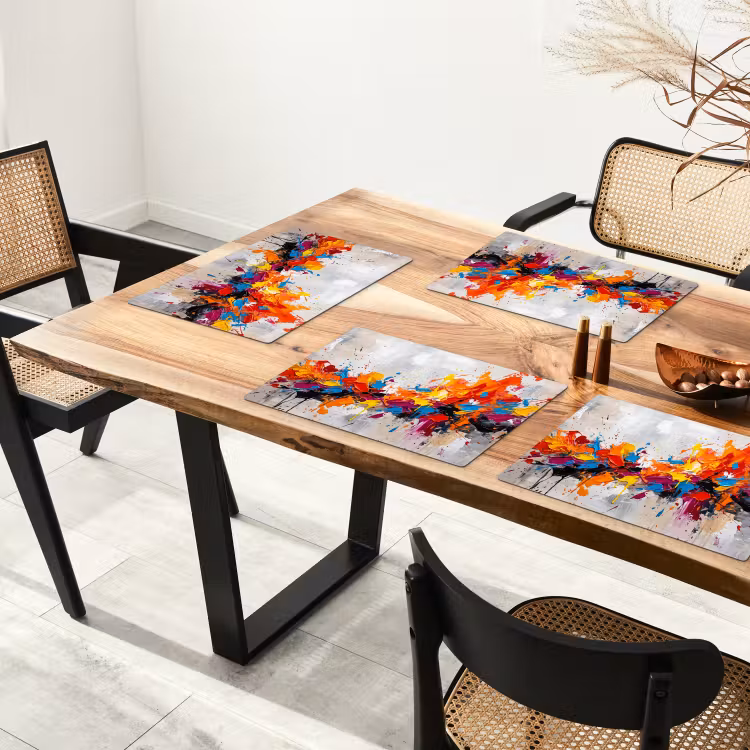 Abstract - Schilderij - Kleurrijk - Dynamisch Placemat vinyl groot -zzsfeer4_Kitchenyeah-website