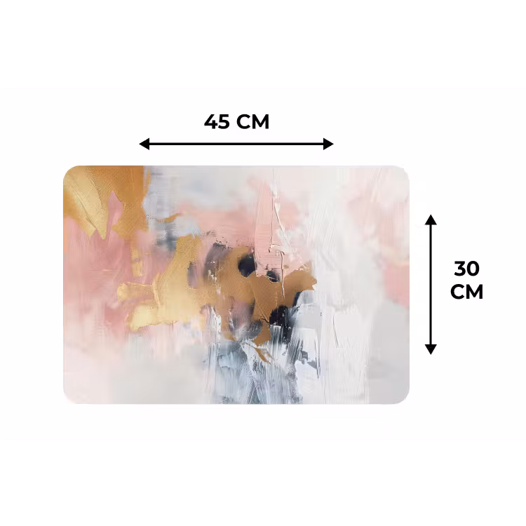 Abstract - Pastel kleuren - Goud - Modern - Aesthetic Placemat vinyl groot -specs