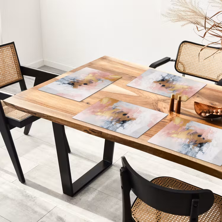 Abstract - Pastel kleuren - Goud - Modern - Aesthetic Placemat vinyl groot -zzsfeer4_Kitchenyeah-website