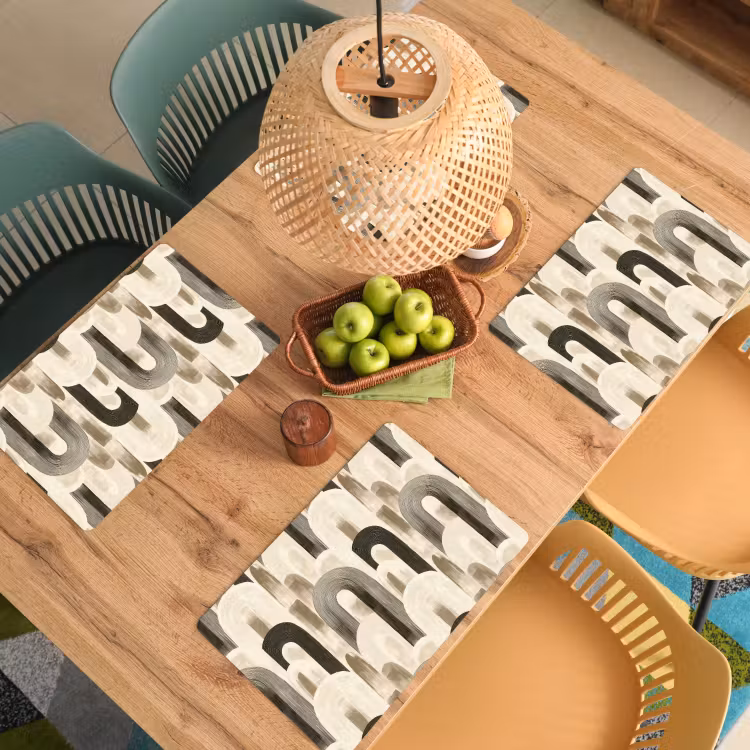 Abstract - Patroon - Bogen Placemat vinyl groot 368 -zzsfeer5_Kitchenyeah-website