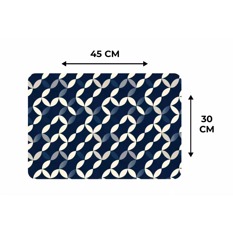 Abstract - Patroon - Blauw Placemat vinyl groot 368 -specs