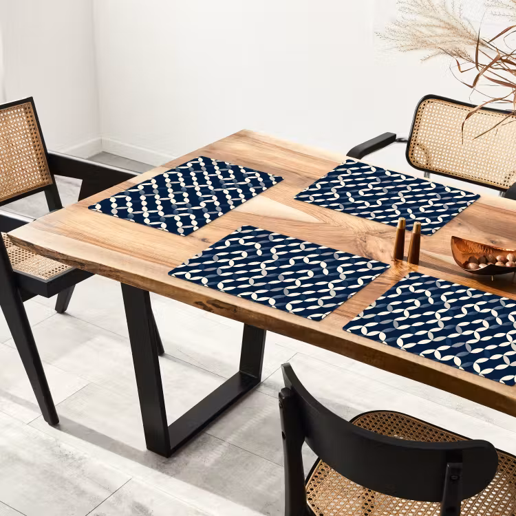 Abstract - Patroon - Blauw Placemat vinyl groot 368 -zzsfeer4_Kitchenyeah-website