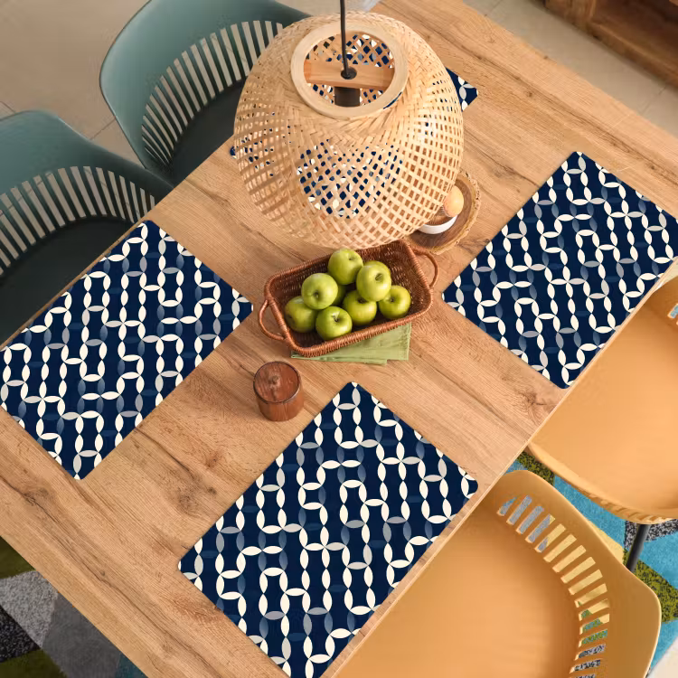 Abstract - Patroon - Blauw Placemat vinyl groot 368 -zzsfeer5_Kitchenyeah-website