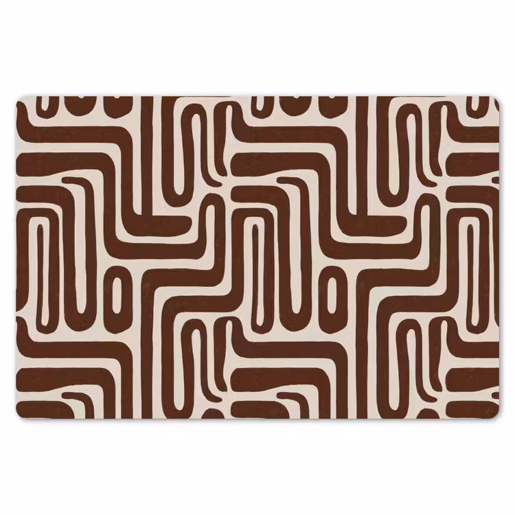 Abstract - Patroon - Bruin Placemat vinyl groot 368 -zzsfeer1_Kitchenyeah-website