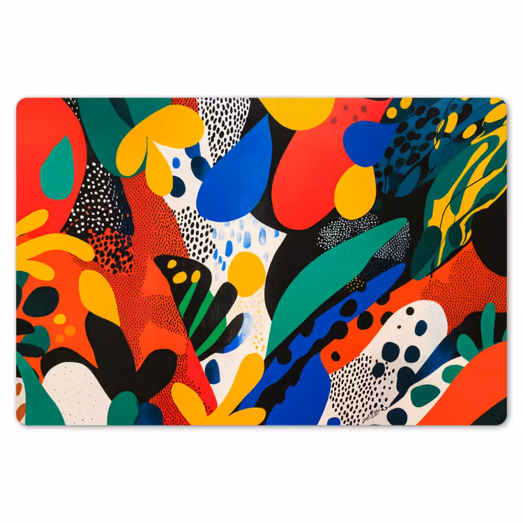 Abstract - Planten - Vormen - Kleurrijk Placemat vinyl groot -zzsfeer1_Kitchenyeah-website