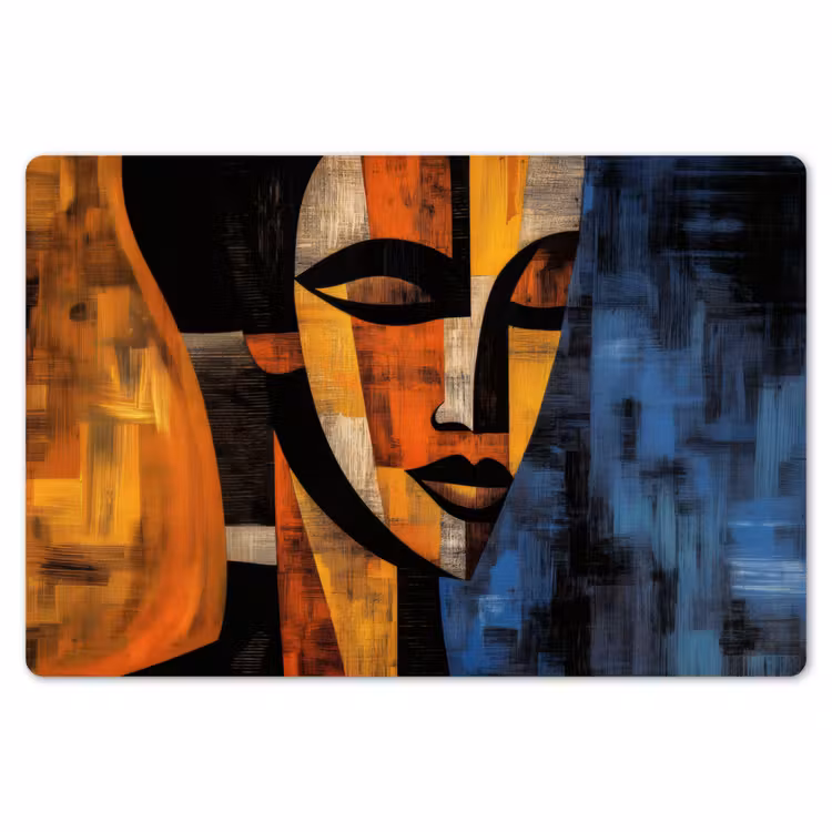 Abstract - Portret - Kleurvakken Placemat vinyl groot -zzsfeer1_Kitchenyeah-website