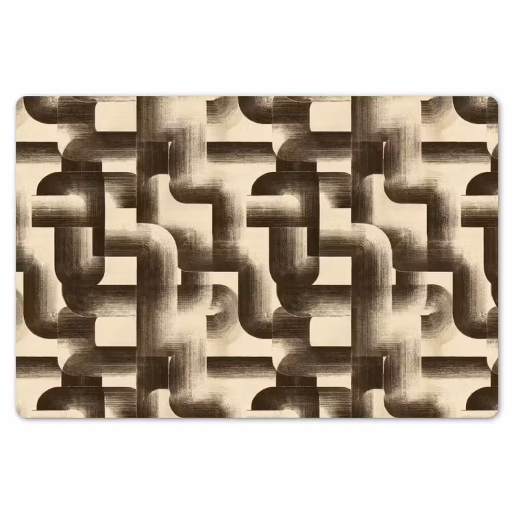 Abstract - Retro - Zwart Placemat vinyl groot 368 -zzsfeer1_Kitchenyeah-website