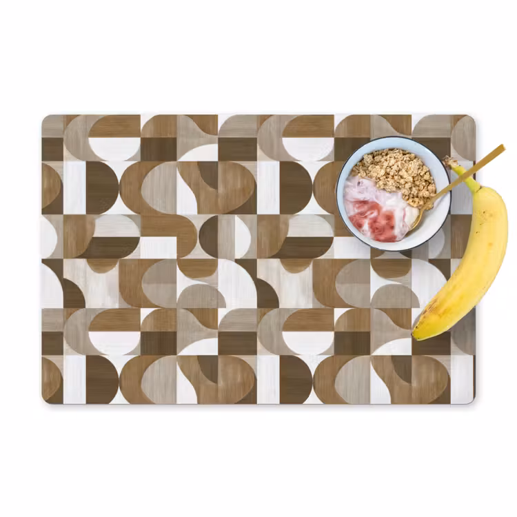 Abstract - Retro - Bruin Placemat vinyl groot 368 -zzzproduct_Kitchenyeah-website