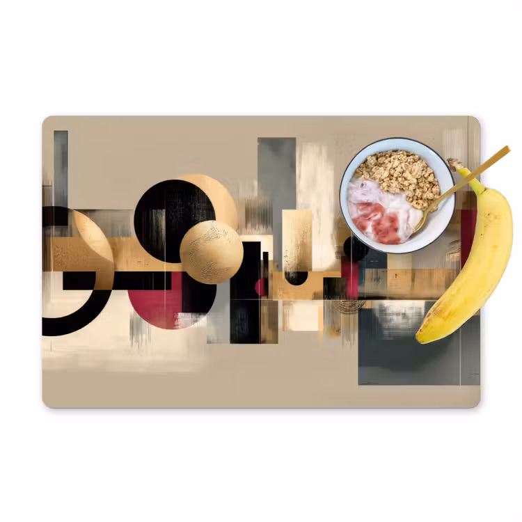 Abstract - Vormen - Beige - Texturen Placemat vinyl groot -zzzproduct_Kitchenyeah-website