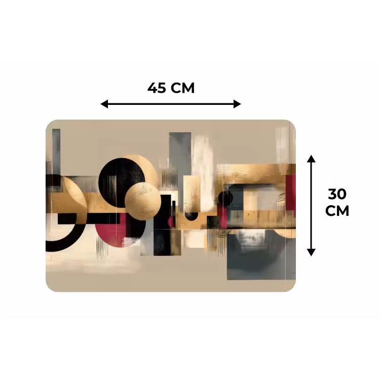 Abstract - Vormen - Beige - Texturen Placemat vinyl groot -specs