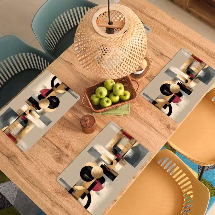 Abstract - Vormen - Beige - Texturen Placemat vinyl groot -zzsfeer5_Kitchenyeah-website