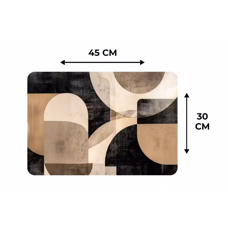 Abstract - Vormen - Modern - Beige Placemat vinyl groot -specs