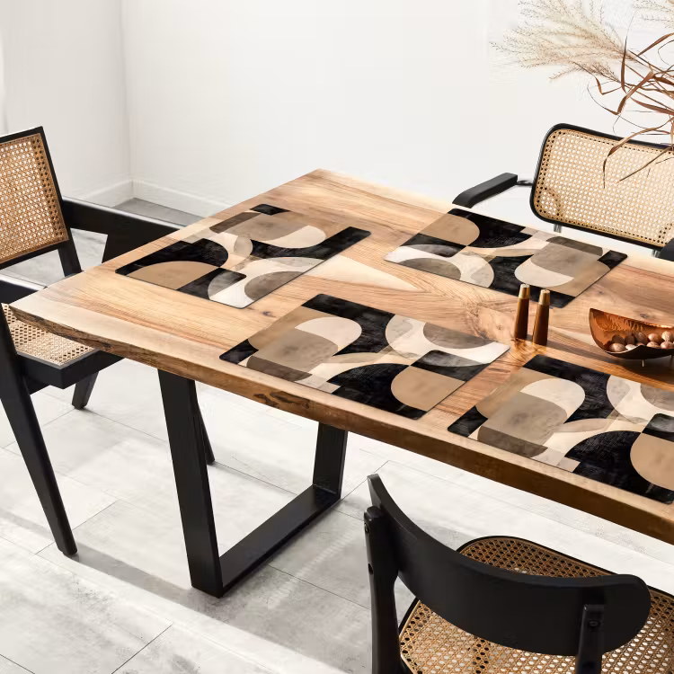 Abstract - Vormen - Modern - Beige Placemat vinyl groot -zzsfeer4_Kitchenyeah-website