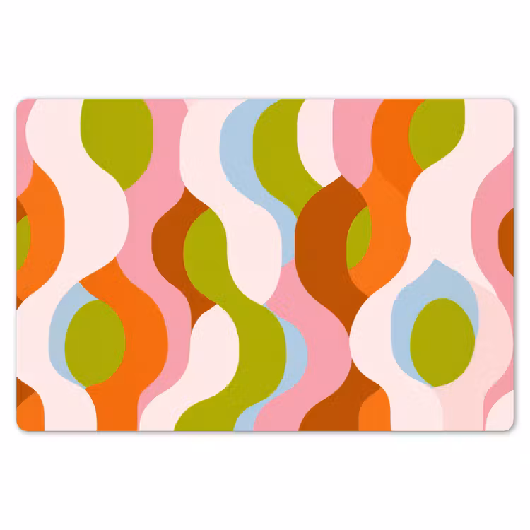 Abstract - Vormen - Roze Placemat vinyl groot -zzsfeer1_Kitchenyeah-website