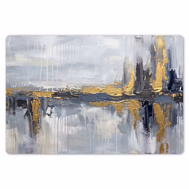 Abstract - Structuur - Goud - Grijs - Modern Placemat vinyl groot -zzsfeer1_Kitchenyeah-website