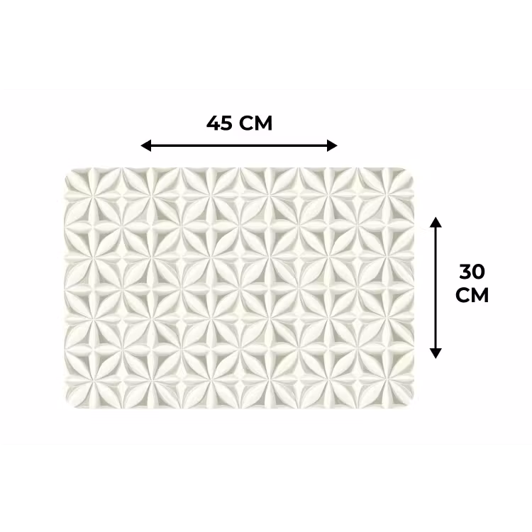 Abstract - Structuur - Grijs - Wit Placemat vinyl groot 368 -specs