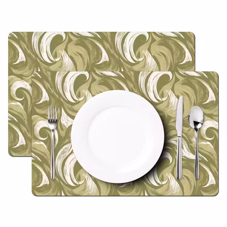 Abstract - Textuur - Groen Placemat vinyl groot 368 -zzsfeer2_Kitchenyeah-website