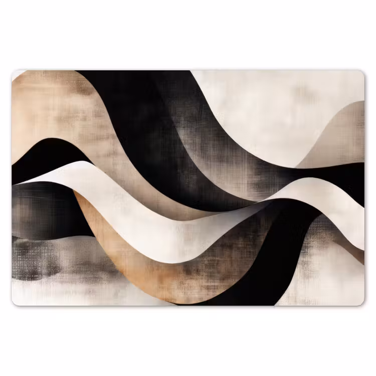 Abstract - Golven - Zwart - Verweerd Placemat vinyl groot -zzsfeer1_Kitchenyeah-website