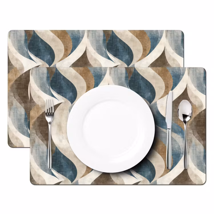 Abstract - Golven - Kleurrijk Placemat vinyl groot 368 -zzsfeer2_Kitchenyeah-website