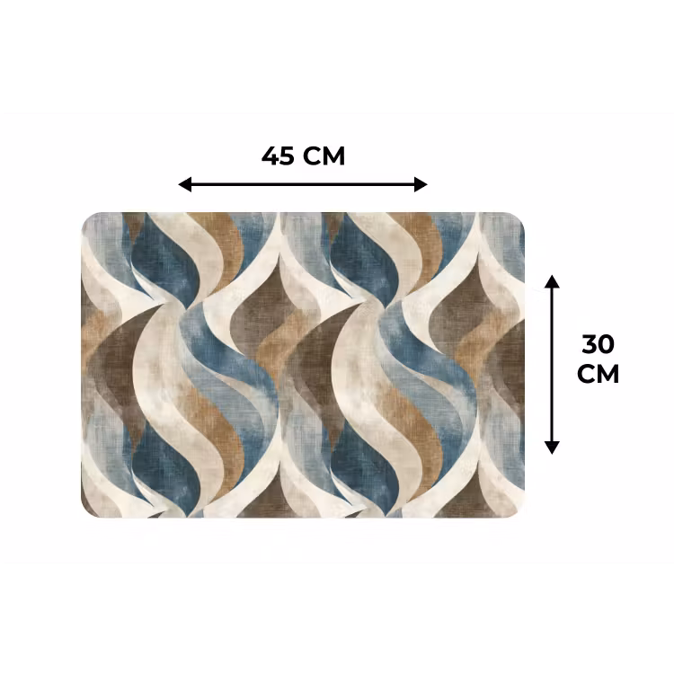 Abstract - Golven - Kleurrijk Placemat vinyl groot 368 -specs