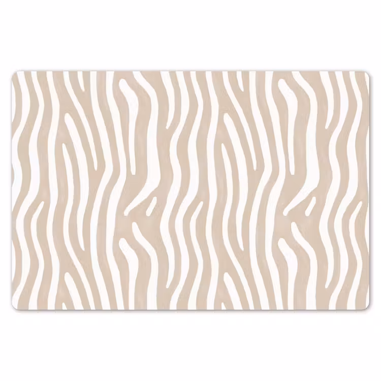 Abstract - Zebra - Beige Placemat vinyl groot 368 -zzsfeer1_Kitchenyeah-website