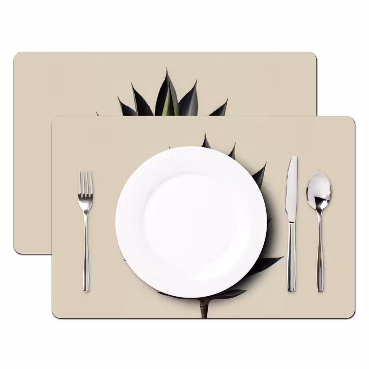 Agaveplant - Symmetrisch - Groen Placemat vinyl groot -zzsfeer2_Kitchenyeah-website