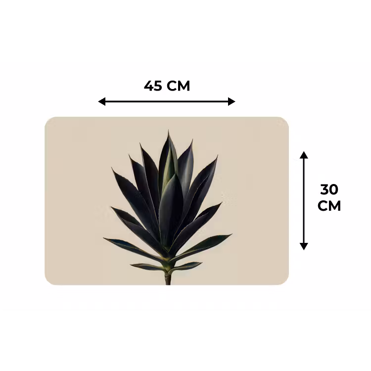 Agaveplant - Symmetrisch - Groen Placemat vinyl groot -specs