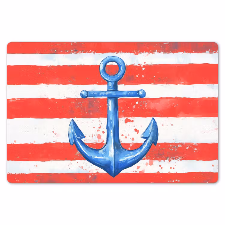 Anker - Verfspatten - Rood - Blauw Placemat vinyl groot -zzsfeer1_Kitchenyeah-website