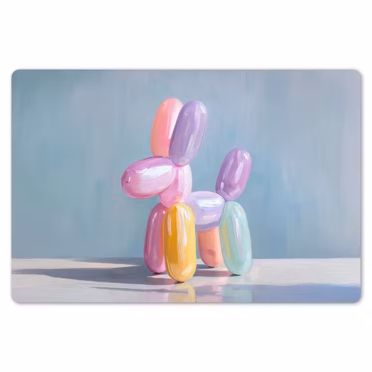 Dier - Ballon - Pasteltinten - Glanzend Placemat vinyl groot -zzsfeer1_Kitchenyeah-website