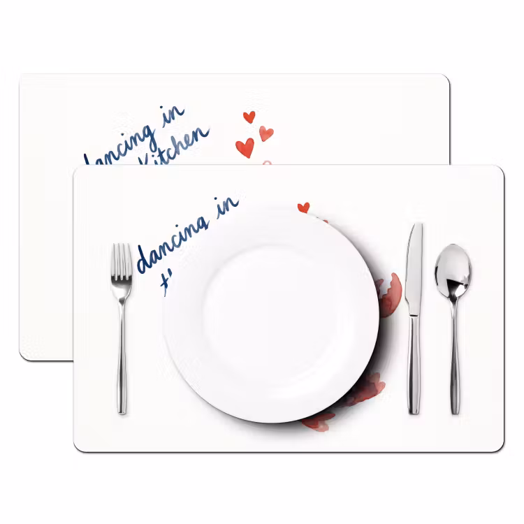 Dier - Dans - Liefde - Waterverf - Rood Placemat vinyl groot -zzsfeer2_Kitchenyeah-website