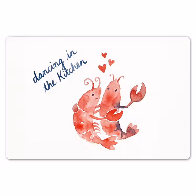 Dier - Dans - Liefde - Waterverf - Rood Placemat vinyl groot -zzsfeer1_Kitchenyeah-website