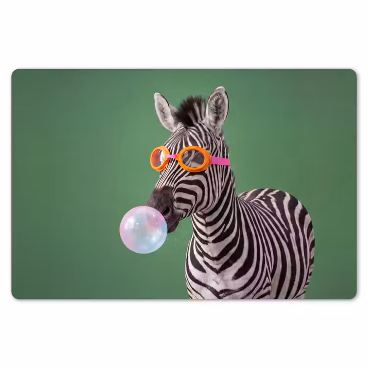 Dier - Bril - Bel - Modern - Groen Placemat vinyl groot -zzsfeer1_Kitchenyeah-website