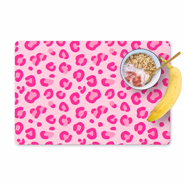 Dierenprint - Patroon - Abstract - Modern - Roze Placemat vinyl groot -zzzproduct_Kitchenyeah-website