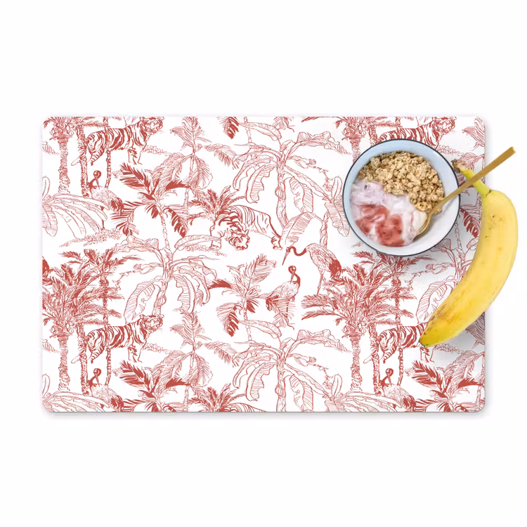 Dieren - Abstract - Rood Placemat vinyl groot 368 -zzzproduct_Kitchenyeah-website