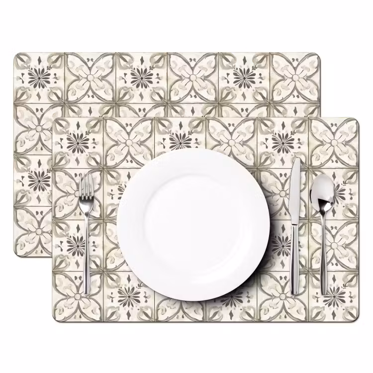 Antiek - Tegel - Beige Placemat vinyl groot 368 -zzsfeer2_Kitchenyeah-website