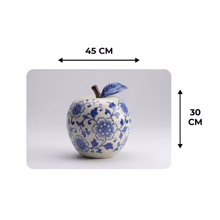 Appel - Blauw - Klassiek Placemat vinyl groot -specs