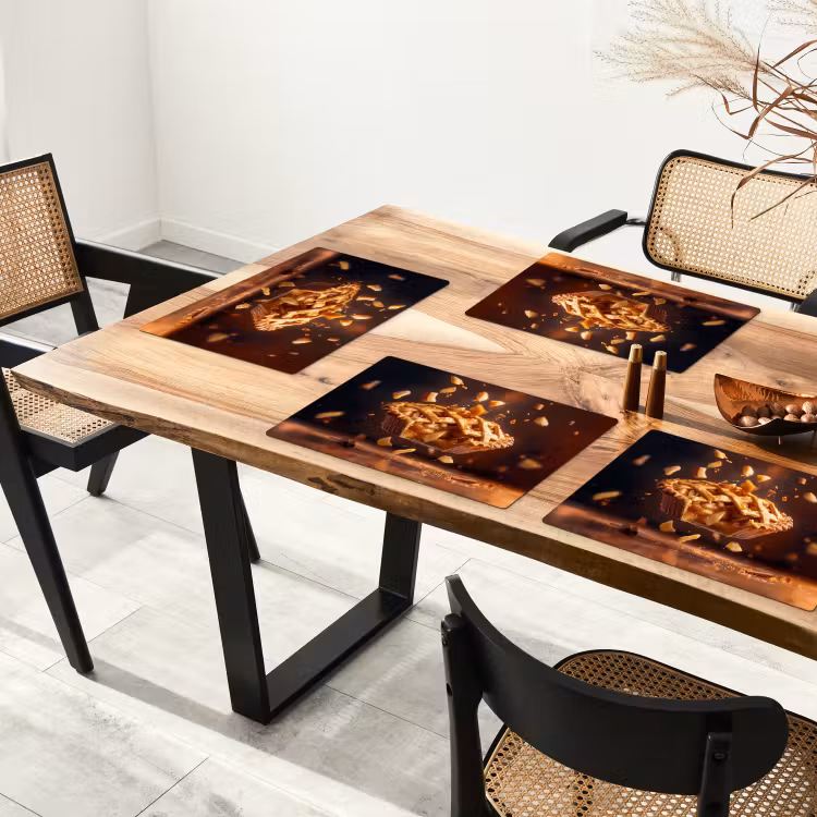 Appel - Taart - Warm - Eten Placemat vinyl groot -zzsfeer4_Kitchenyeah-website