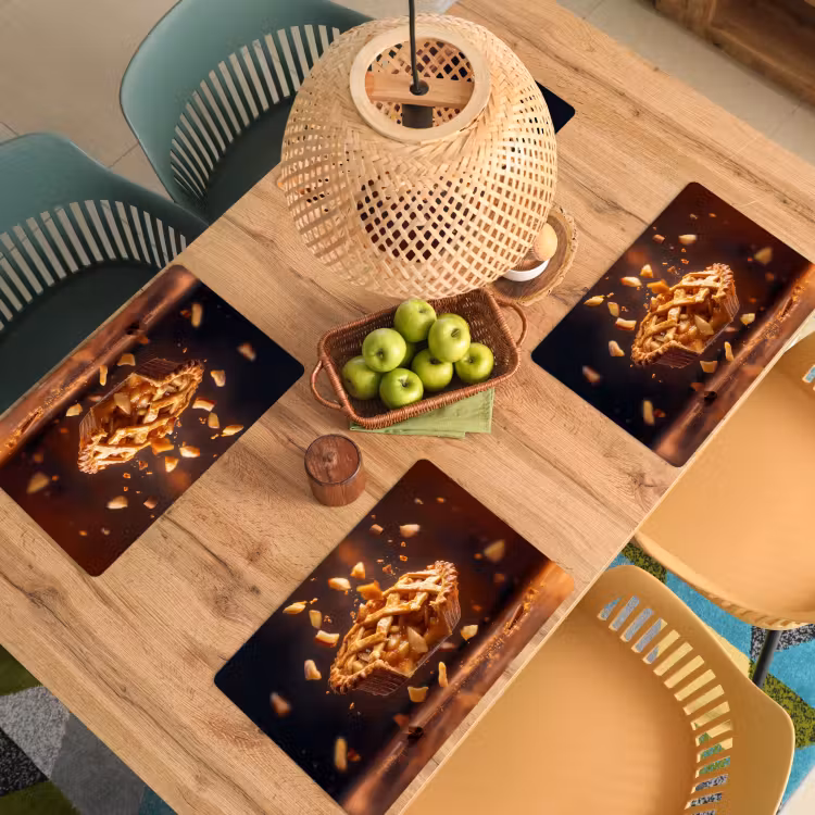 Appel - Taart - Warm - Eten Placemat vinyl groot -zzsfeer5_Kitchenyeah-website